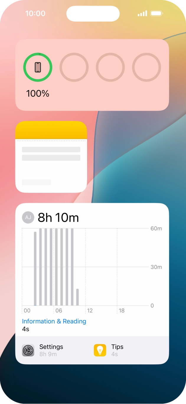 Press and hold the required Widget Stack. Press and hold the required Widget Stack.