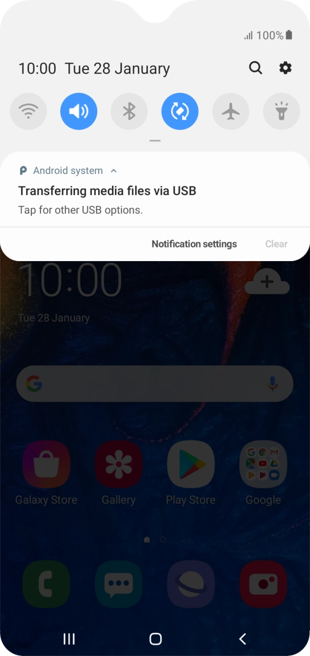 Press Tap for other USB options.. Press Tap for other USB options..