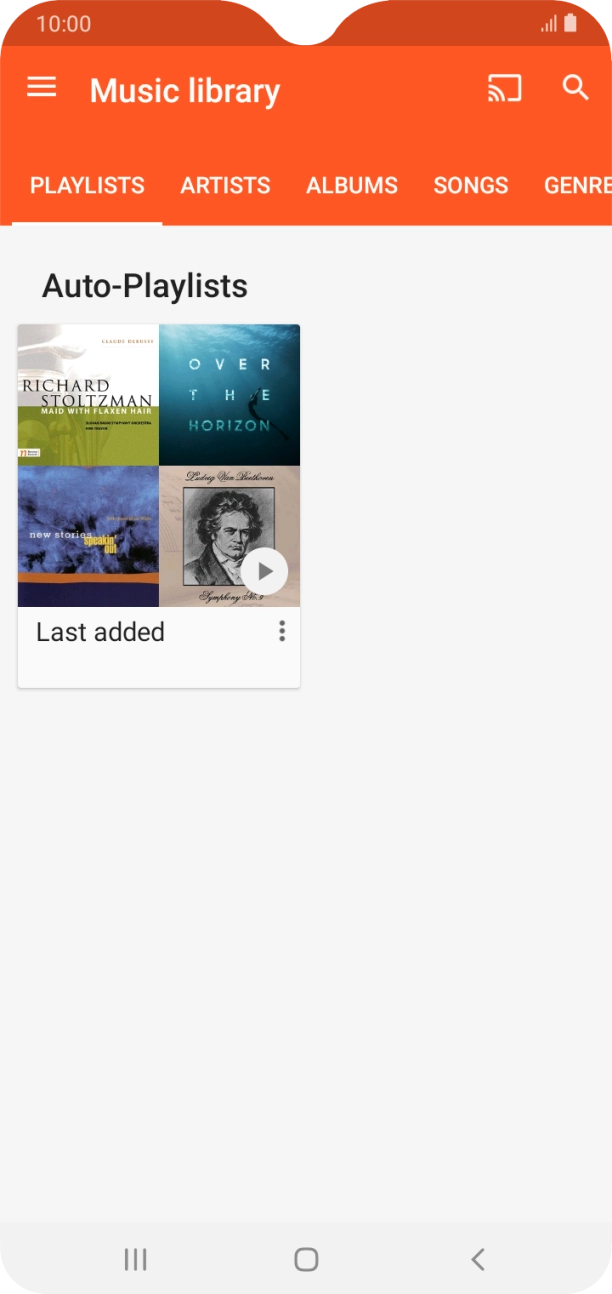 Press the required category and go to the required audio file.