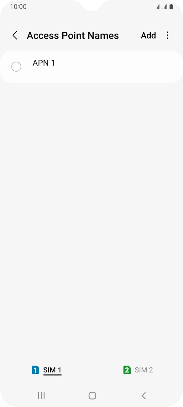 Press the required SIM. Press the required SIM.