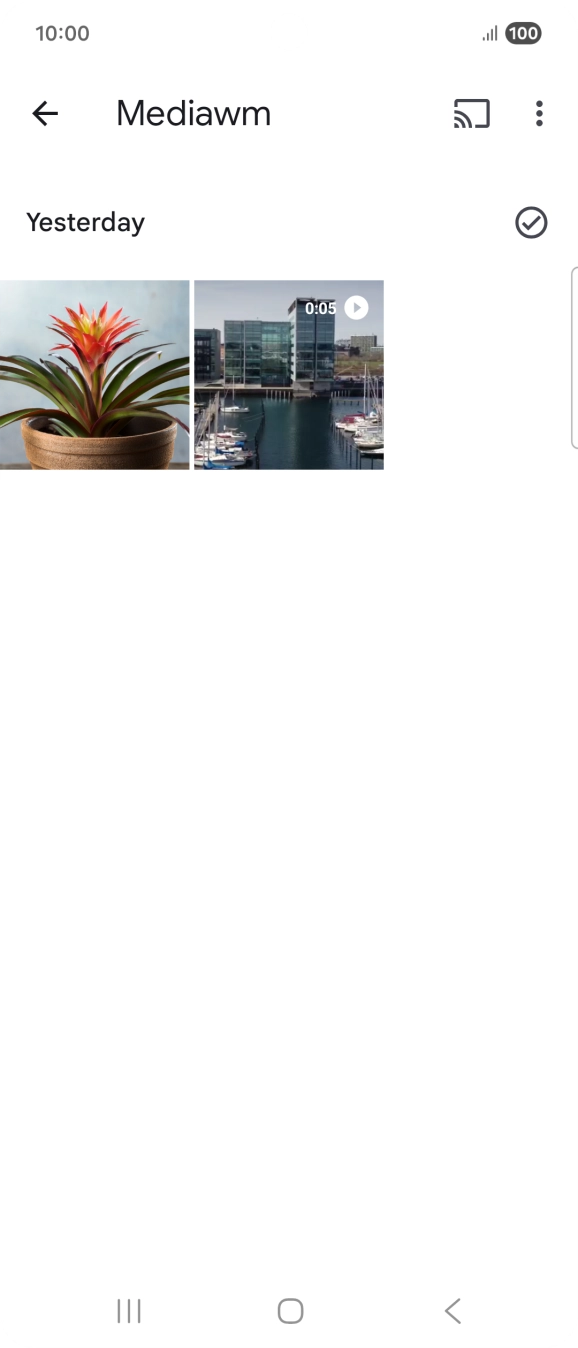 Go to the media content you want to cast from your phone.