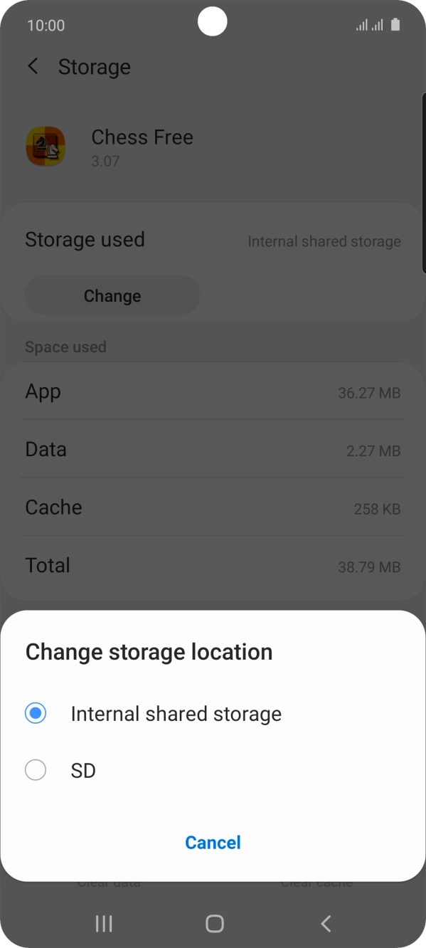 Press the name of the memory card.