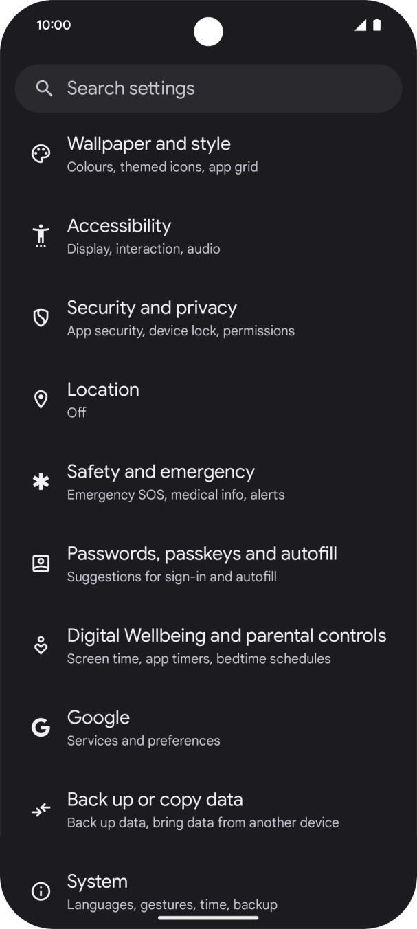 Press Passwords, passkeys and autofill.