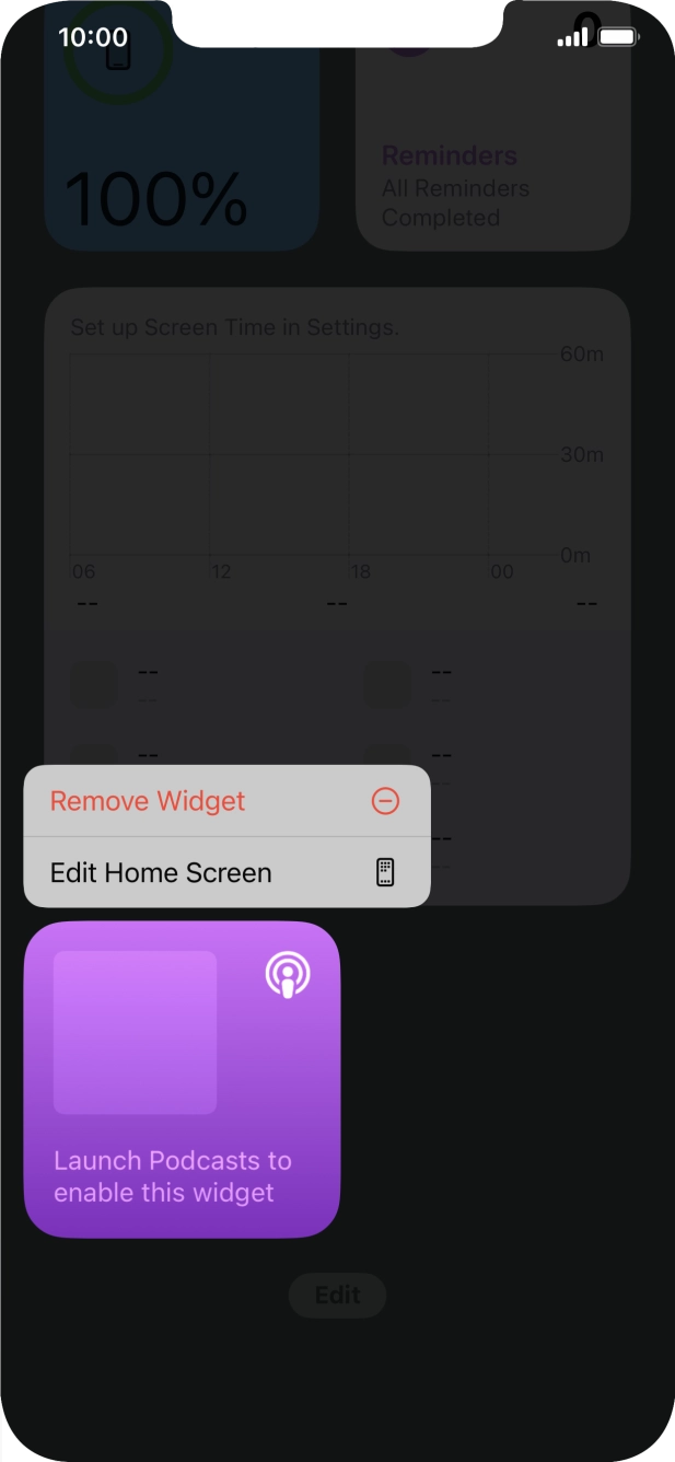 Press Remove Widget. Press Remove Widget.