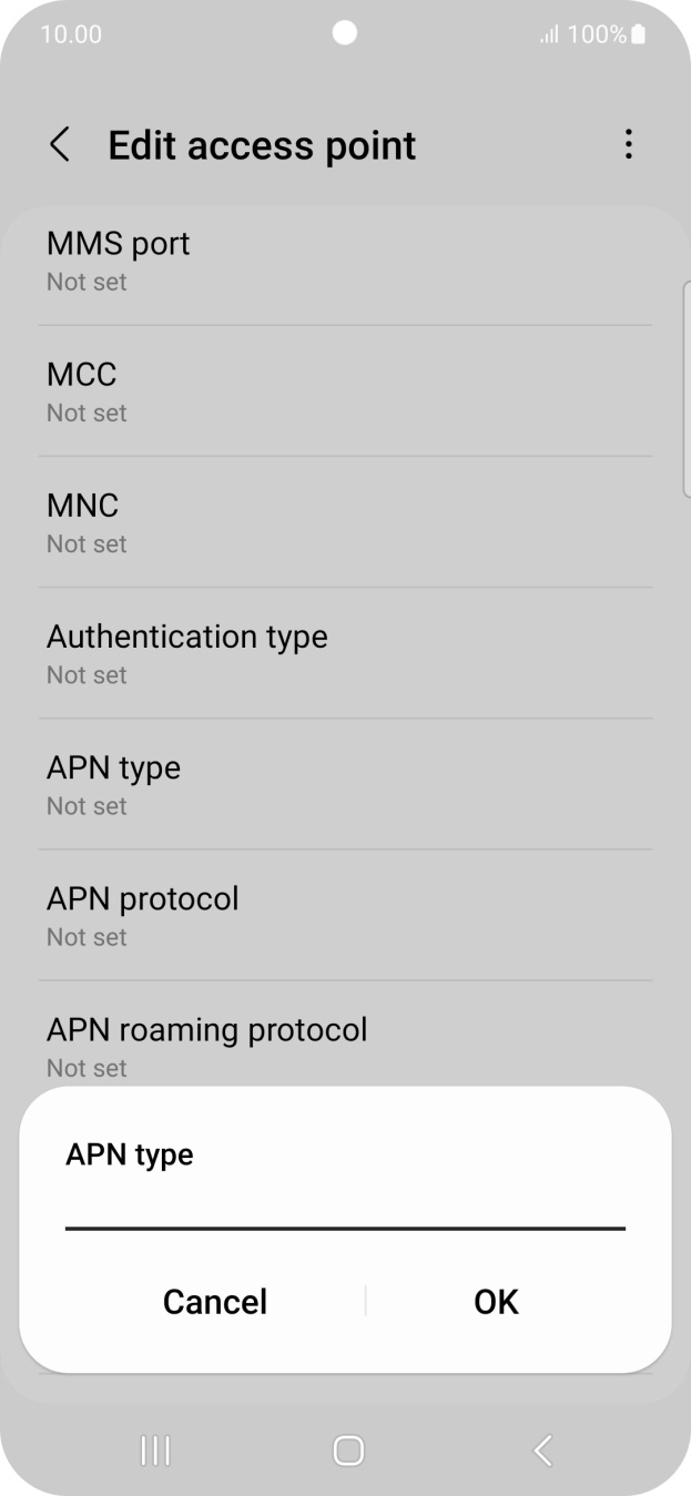 Key in mms and press OK. Key in mms and press OK.