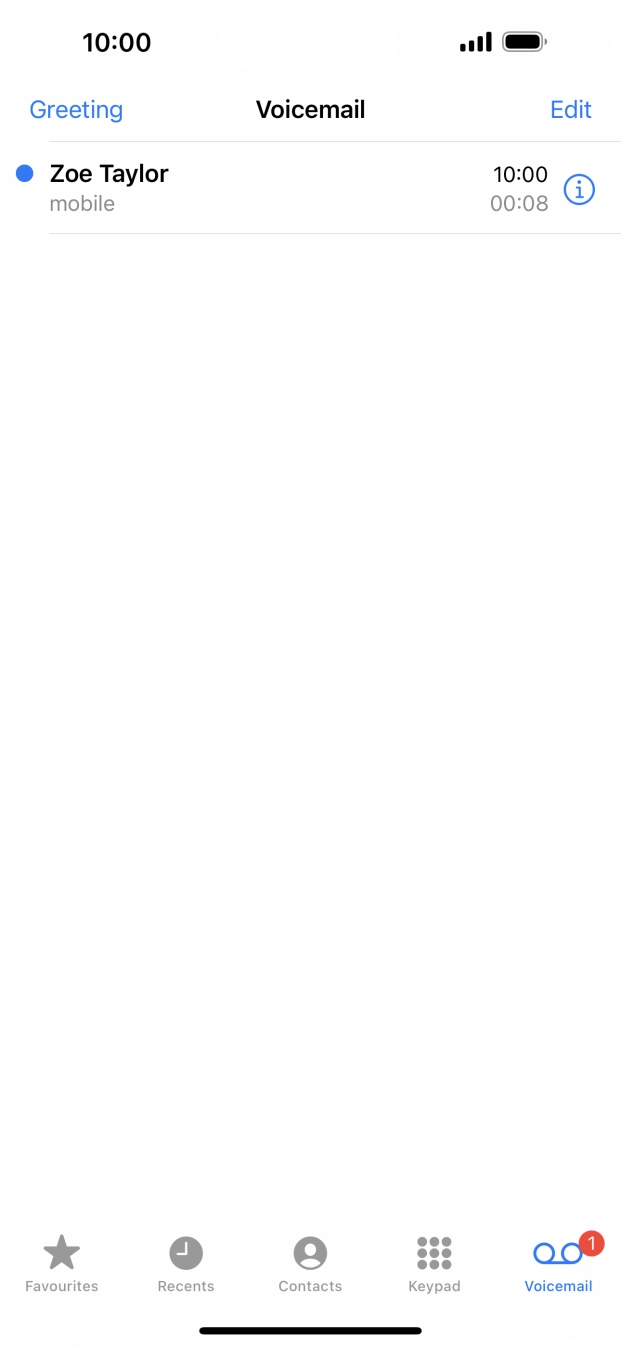 Press the required message.