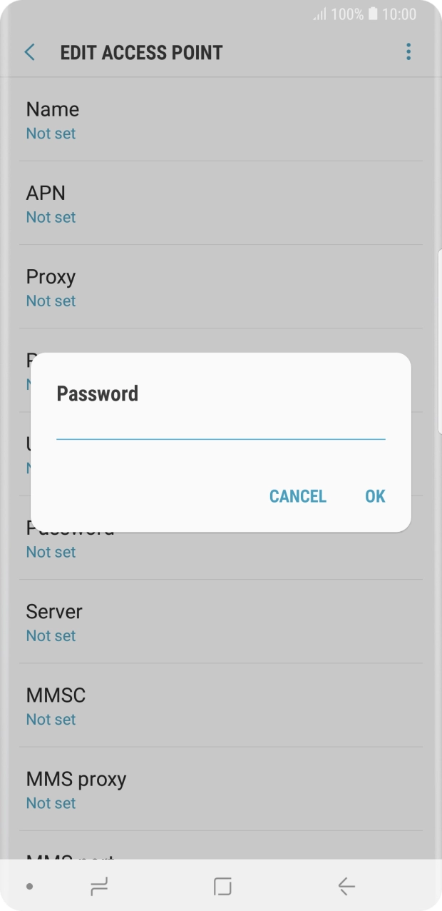 Key in password and press OK. Key in password and press OK.