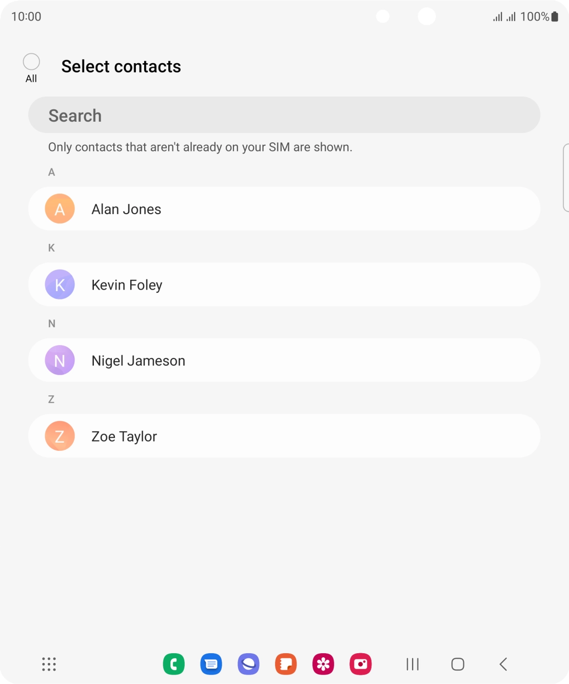 Press the field above 'All'.