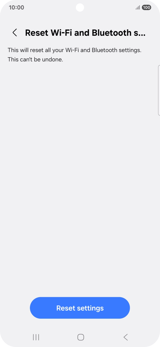 Press Reset settings.