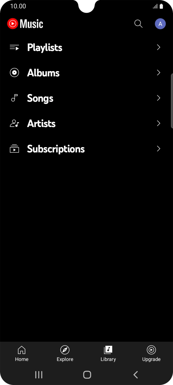 Press the required category and go to the required audio file.