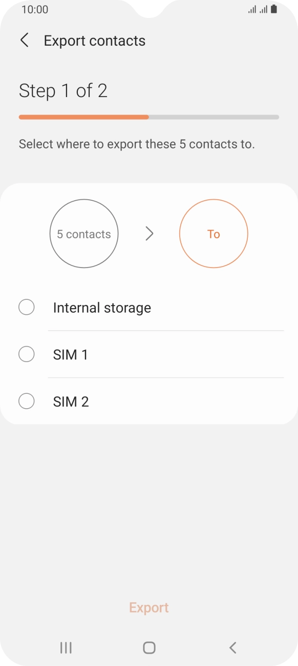 Press the required SIM.