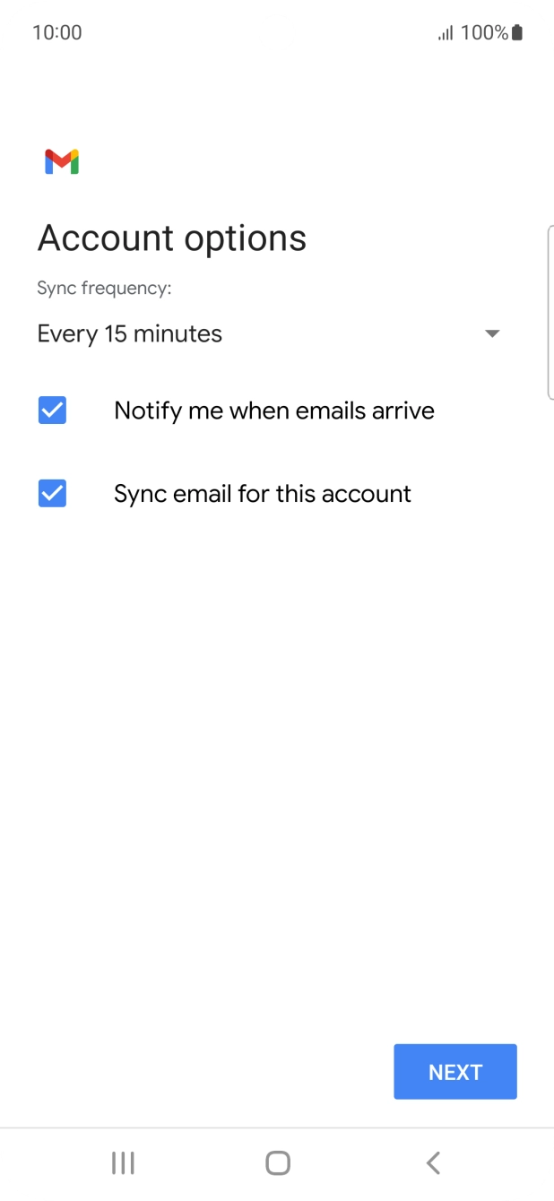 Press the drop down list below 'Sync frequency:'.