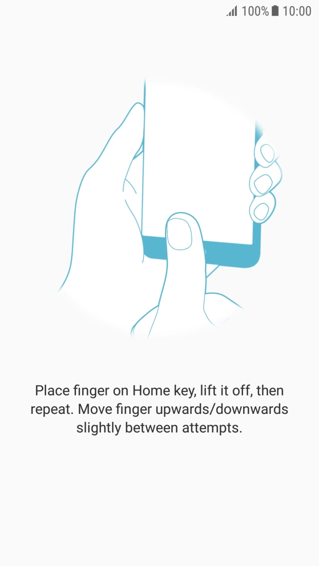 Follow the instructions on the screen to create the phone lock code using your fingerprint. Follow the instructions on the screen to create the phone lock code using your fingerprint.