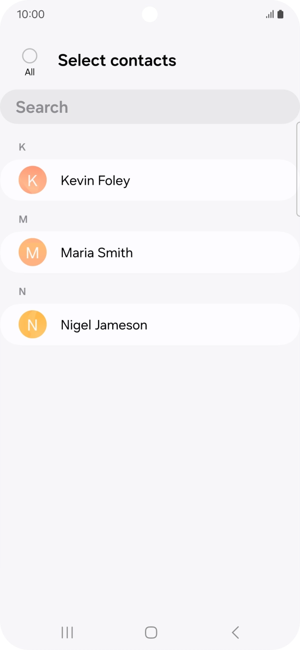 Press the field above 'All'. Press the field above 'All'.