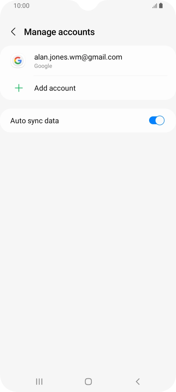 Press Add account. Press Add account.