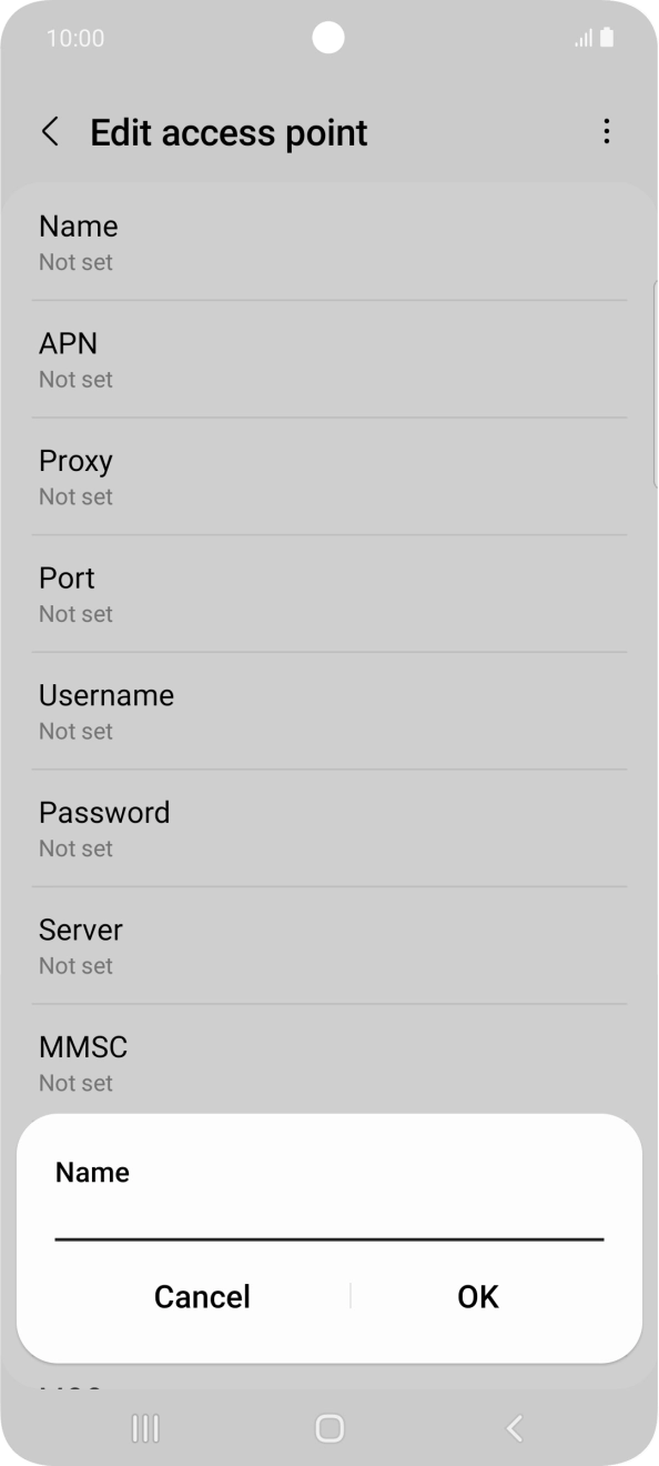 Key in O2 UK MMS and press OK.