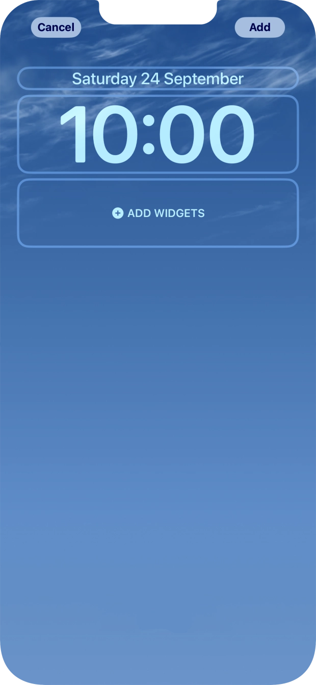 To customise the way the lock screen date is displayed, press the date widget and follow the instructions on the screen to select the required widget display mode. To customise the way the lock screen date is displayed, press the date widget and follow the instructions on the screen to select the required widget display mode.