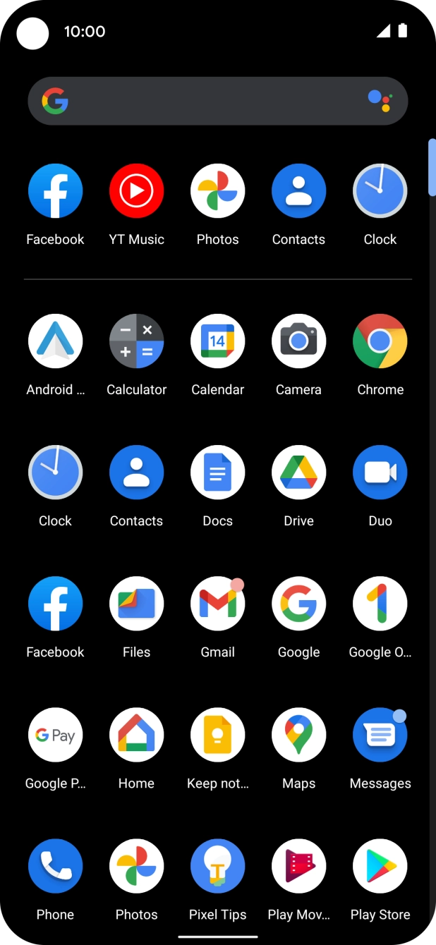 Press Gmail. Press Gmail.
