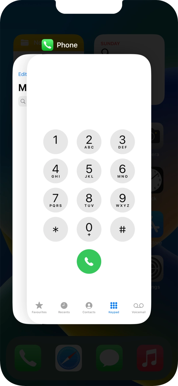 Slide upwards on the required application to end it. Slide upwards on the required application to end it.