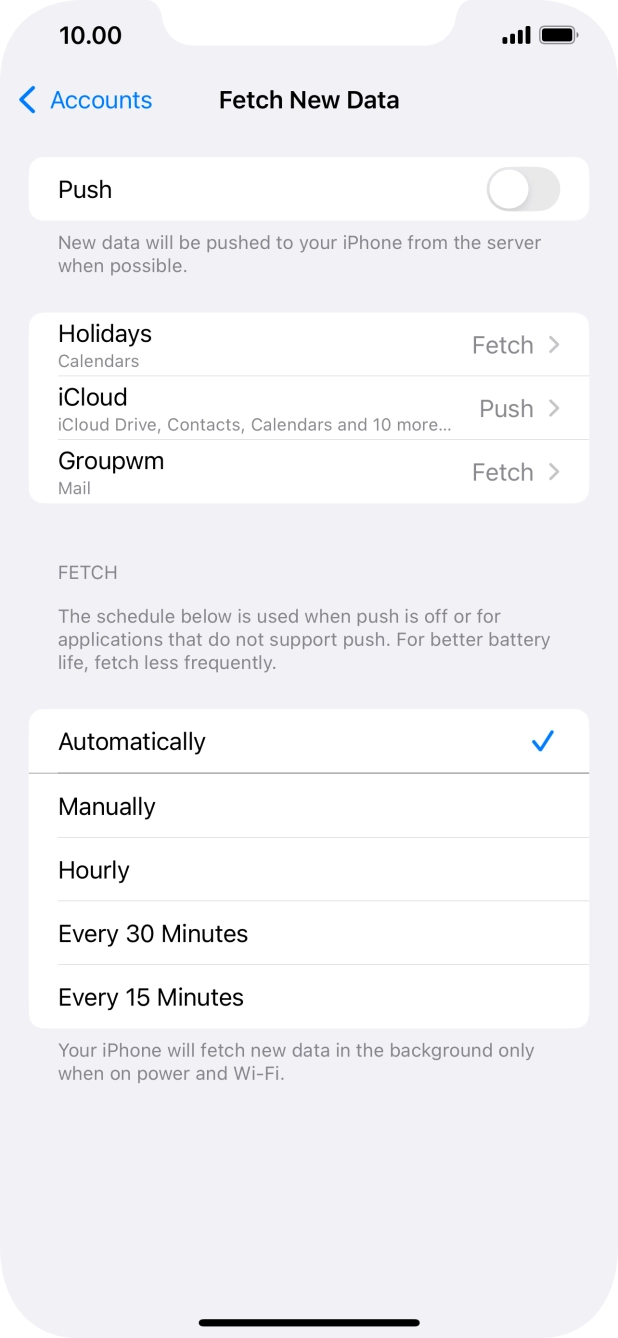 If you turn off the function, press the required setting. If you turn off the function, press the required setting.