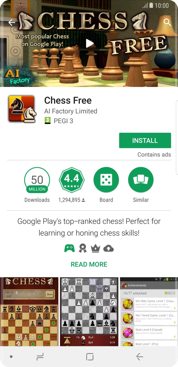 Press INSTALL and follow the instructions on the screen to install the app. Press INSTALL and follow the instructions on the screen to install the app.