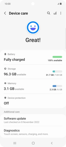 Press Battery.