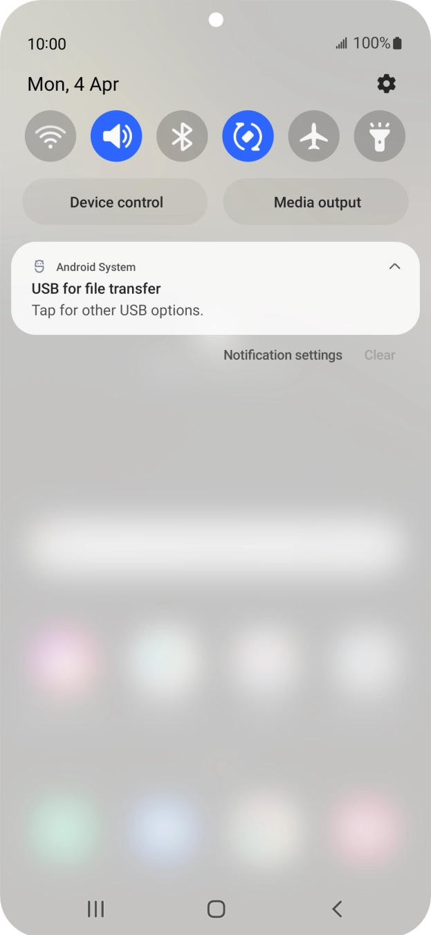 Press Tap for other USB options.. Press Tap for other USB options..
