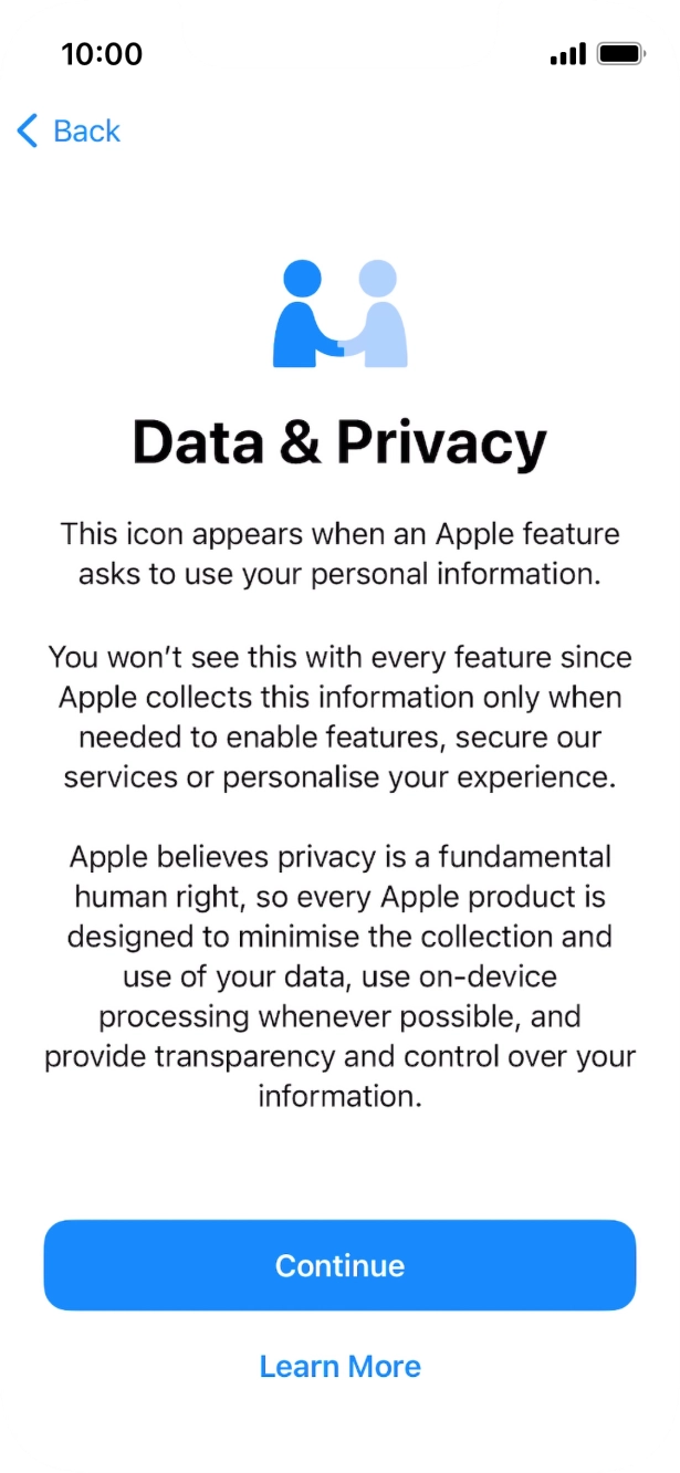 Press Continue. Press Continue.