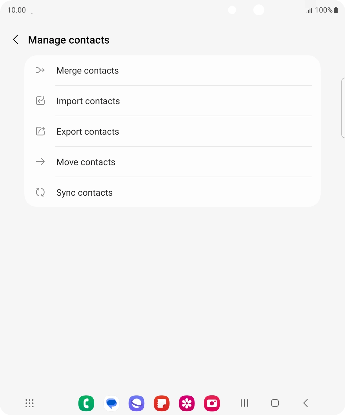 Press Import contacts. Press Import contacts.
