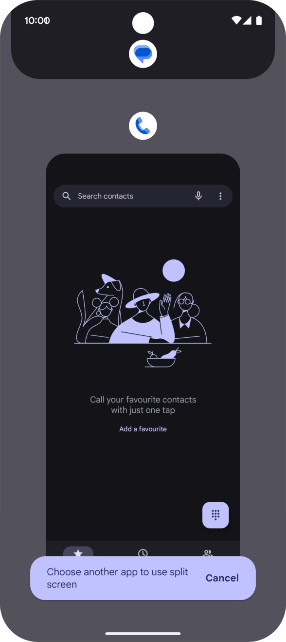 Press the second application.