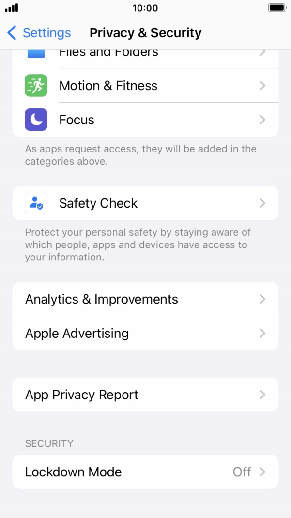 Press App Privacy Report.