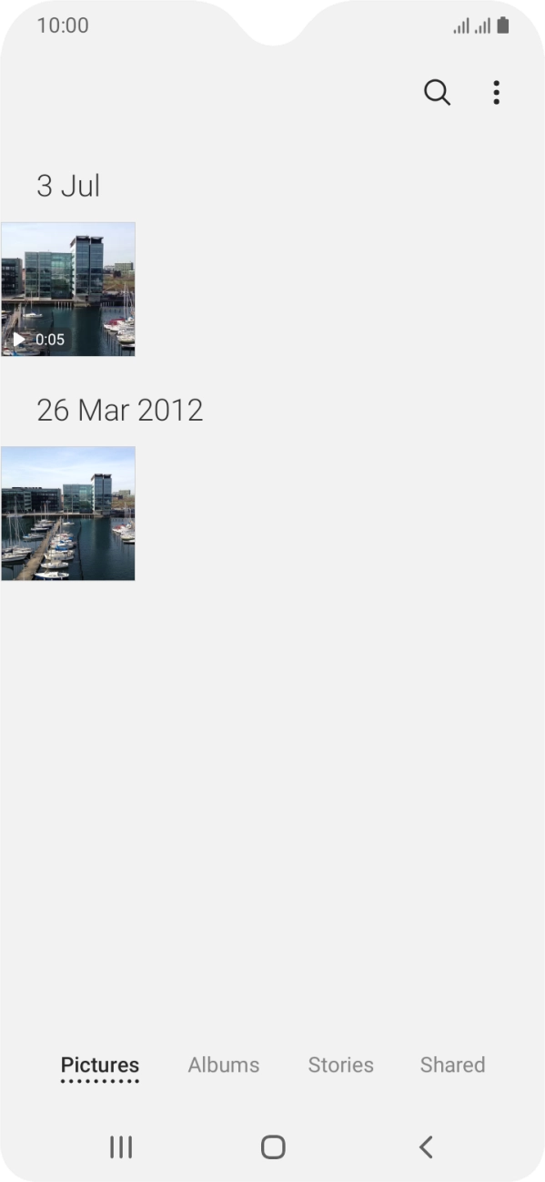 Press Albums and go to the required folder. Press Albums and go to the required folder.