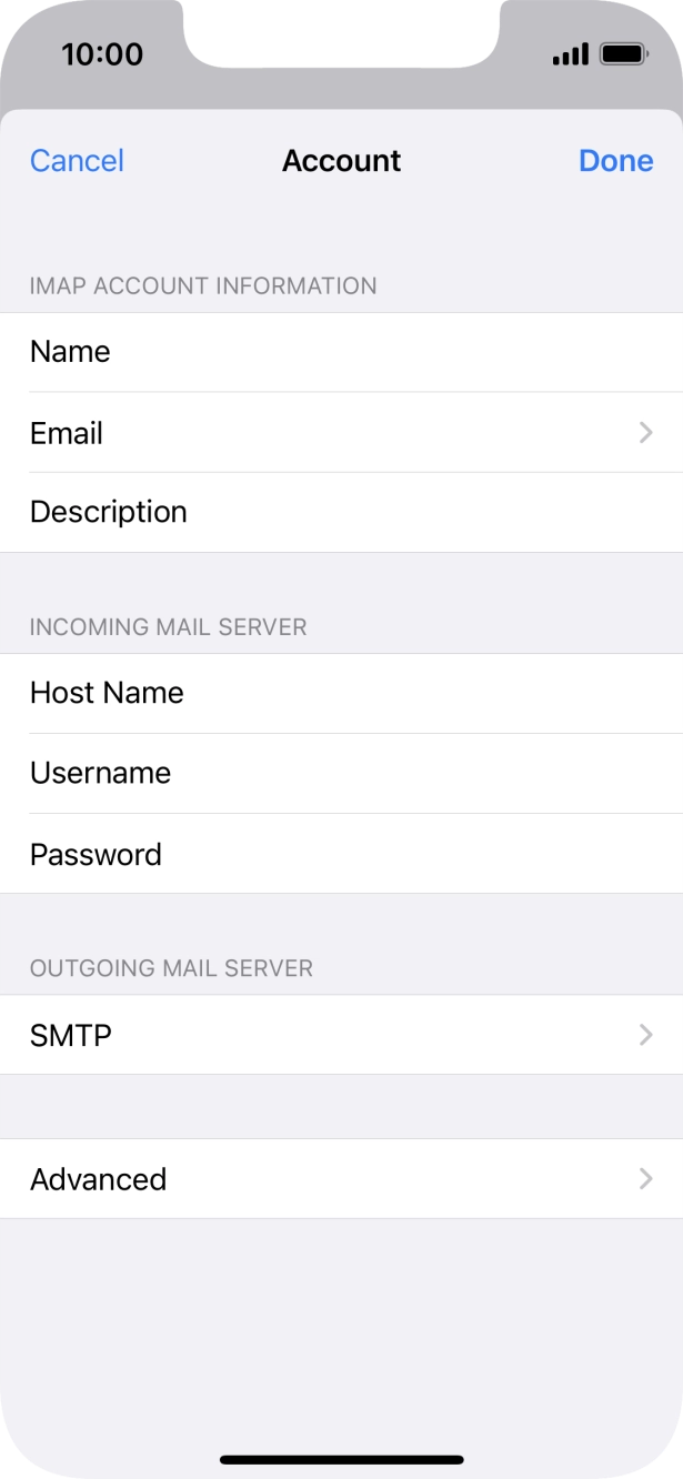 Press SMTP. Press SMTP.