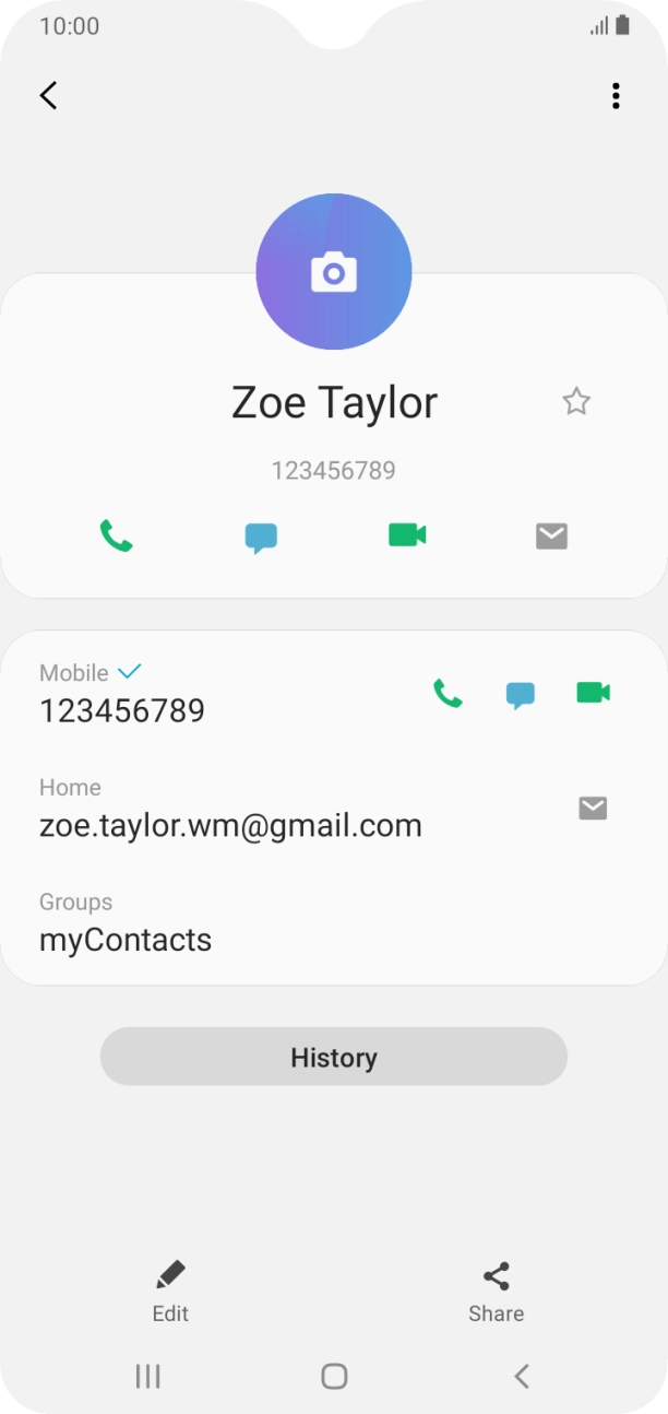 Press the call icon next to the required number.