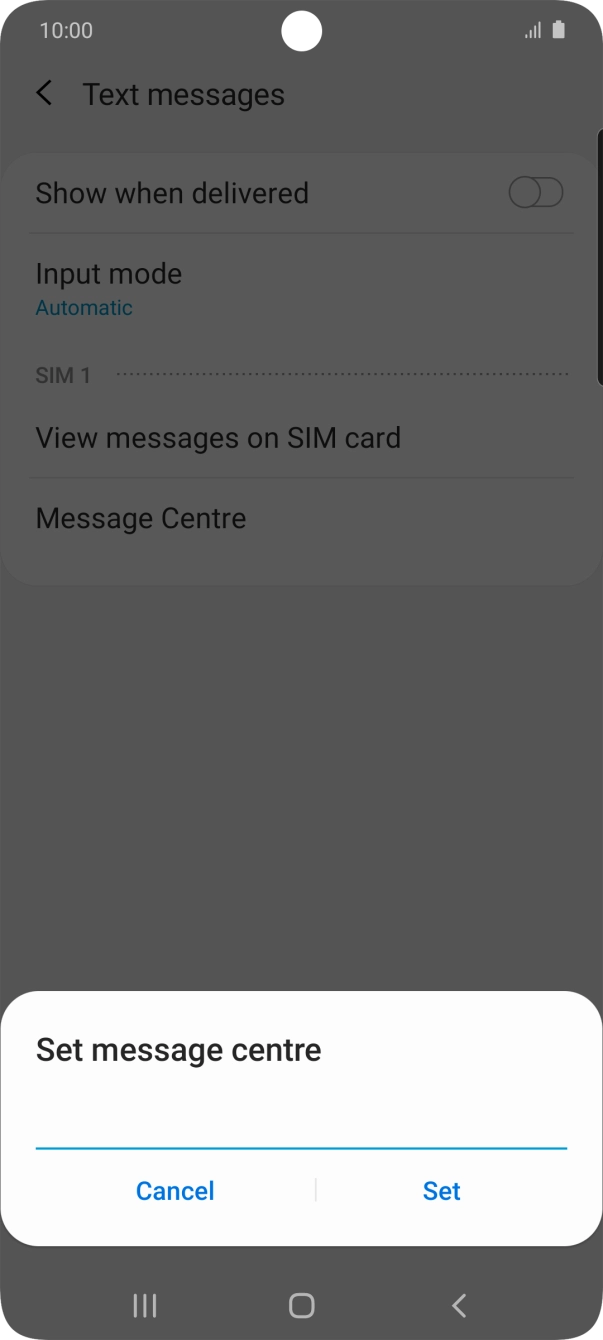 Key in +447802000332 and press Set.