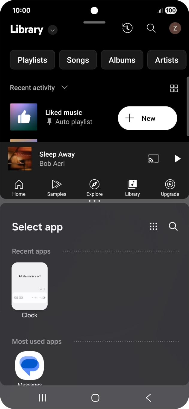 Press the second application.