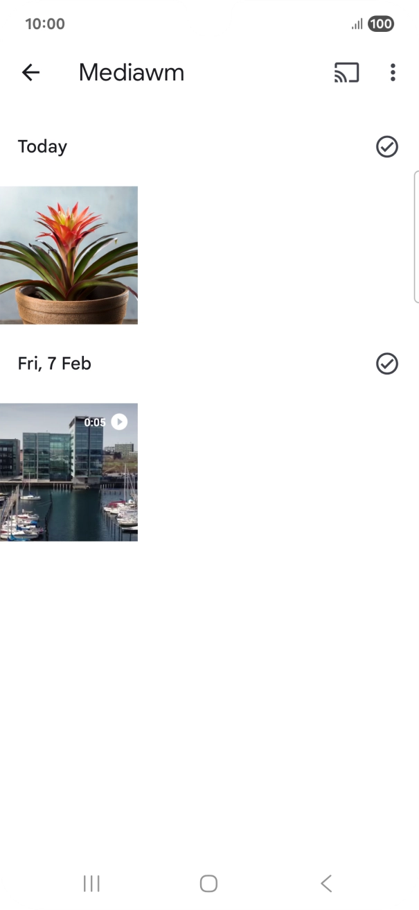 Go to the media content you want to cast from your phone.