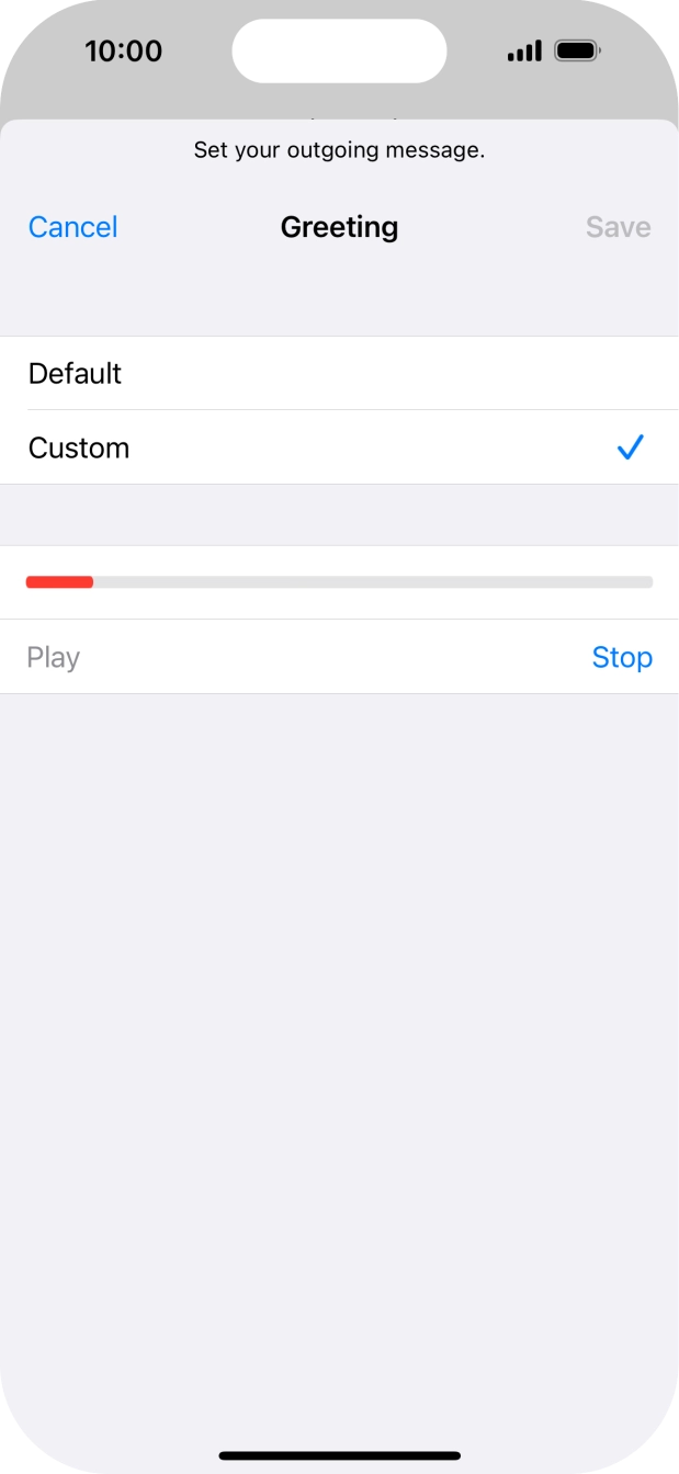 Press Stop to stop recording.
