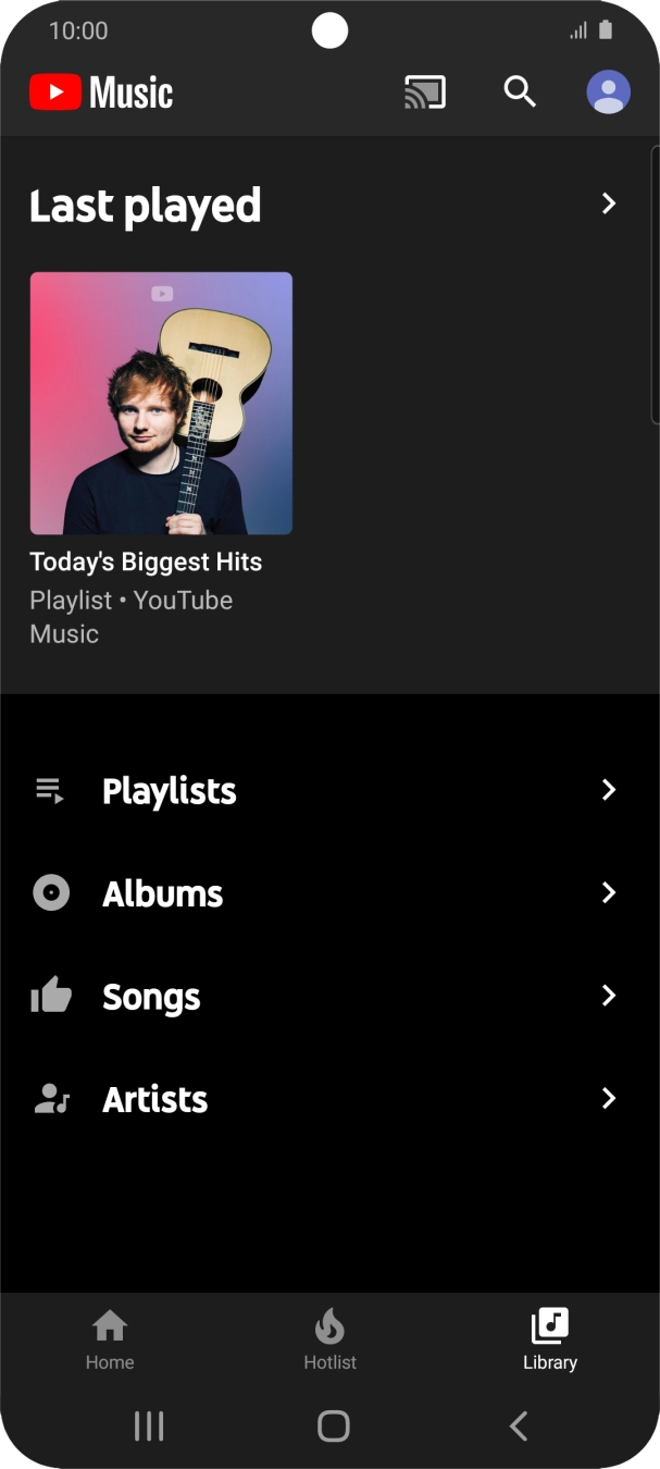 Press the required category and go to the required audio file.