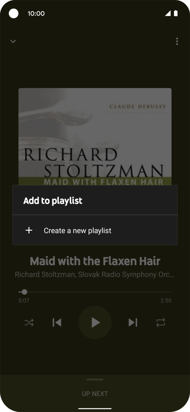 Press Create a new playlist. Press Create a new playlist.
