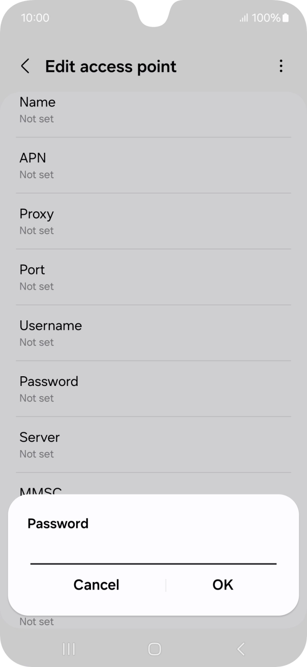 Key in p and press OK. Key in p and press OK.