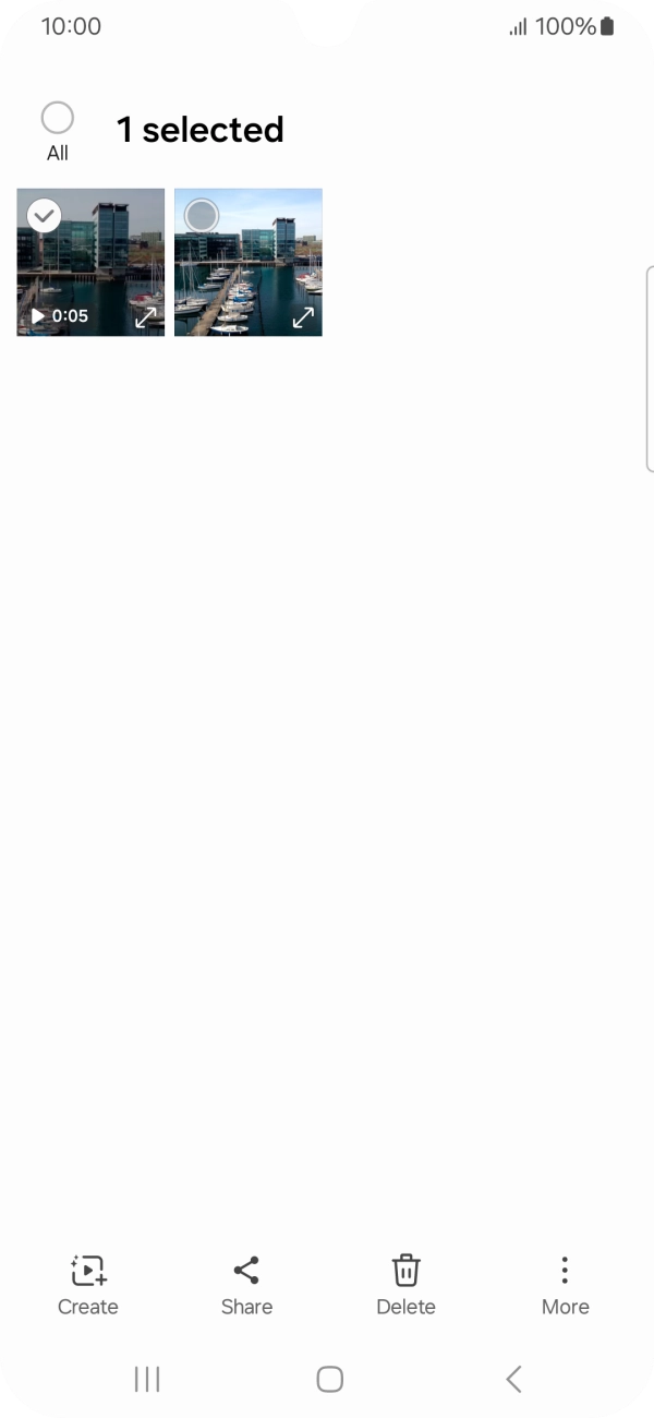 Press the field above 'All'. Press the field above 'All'.