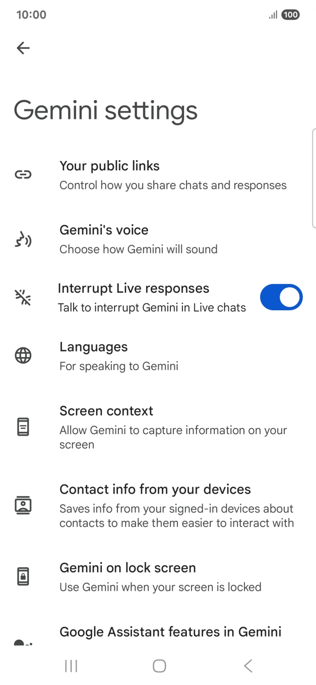 Follow the instructions on the screen to select the required settings.