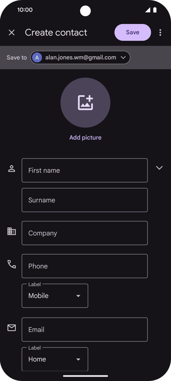 Press the address book drop down list. Press the address book drop down list.