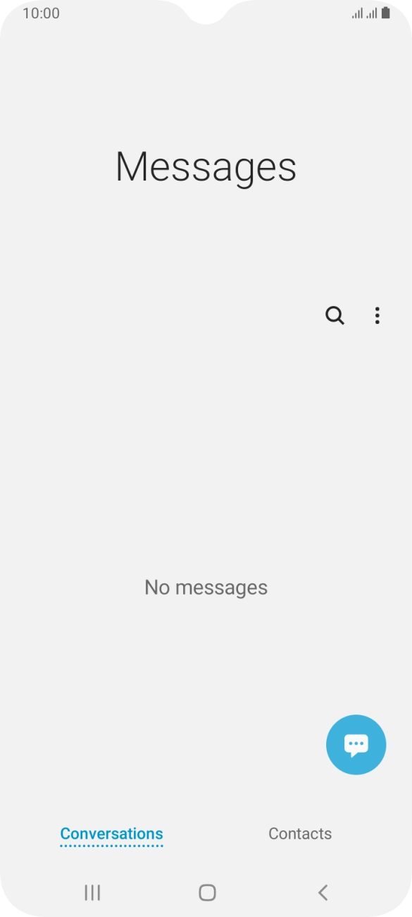 Press the new message icon. Press the new message icon.