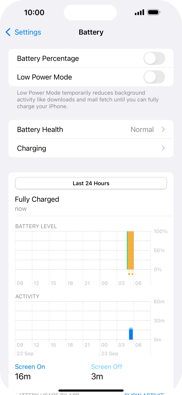Press the indicator next to 'Low Power Mode' to turn on the function.
