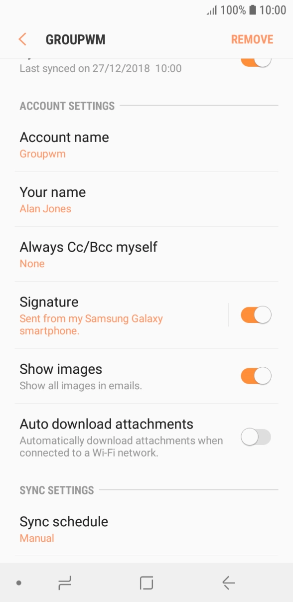 Press Sync schedule. Press Sync schedule.