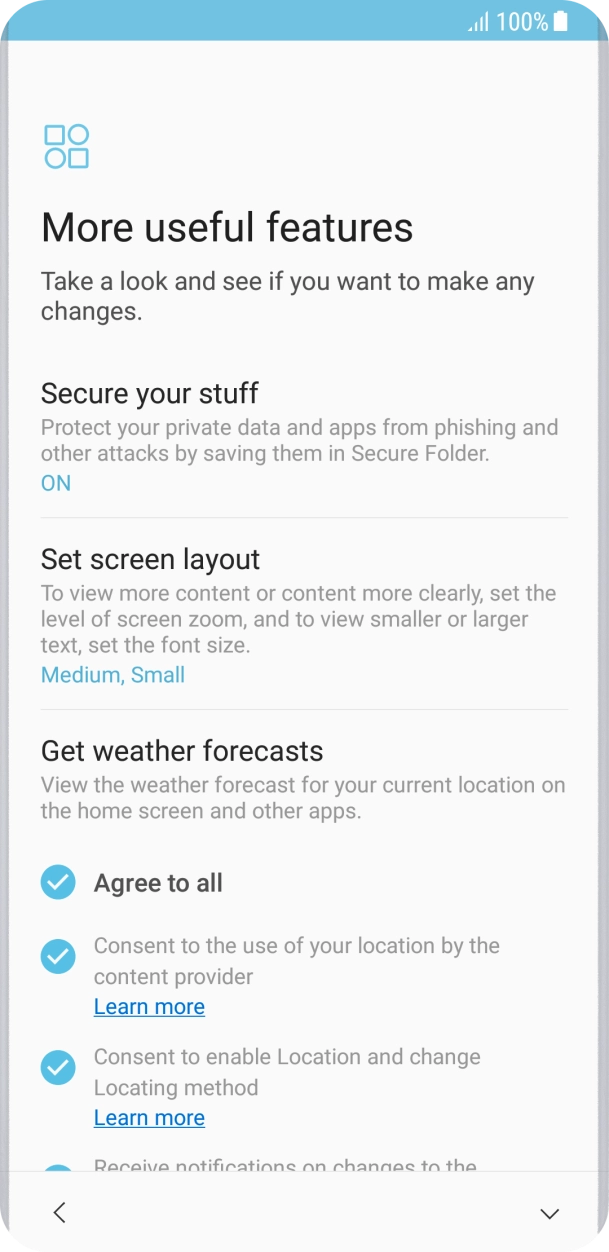 Follow the instructions on the screen to transfer the content from the other phone and finish the activation of your phone.