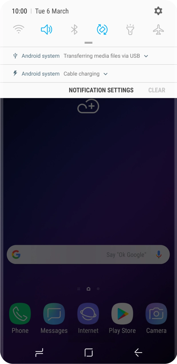 Press the connection icon. Press the connection icon.