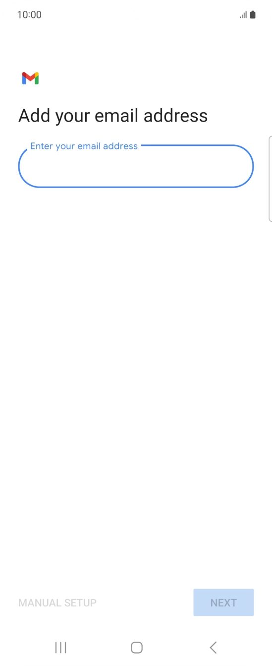 Press the field below 'Enter your email address' and key in your email address. Press the field below 'Enter your email address' and key in your email address.
